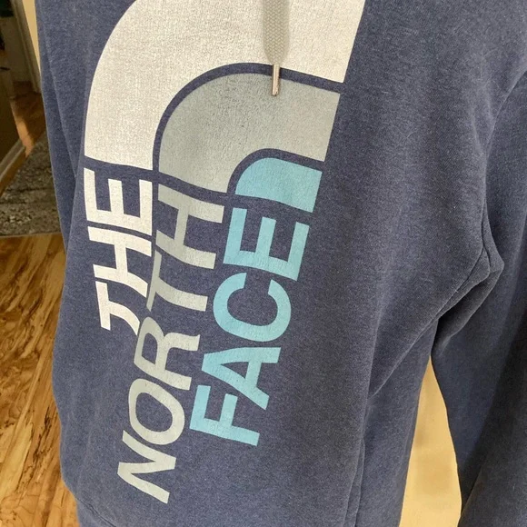 The North Face men’s hoodie size S blue gray white - Picture 4 of 10